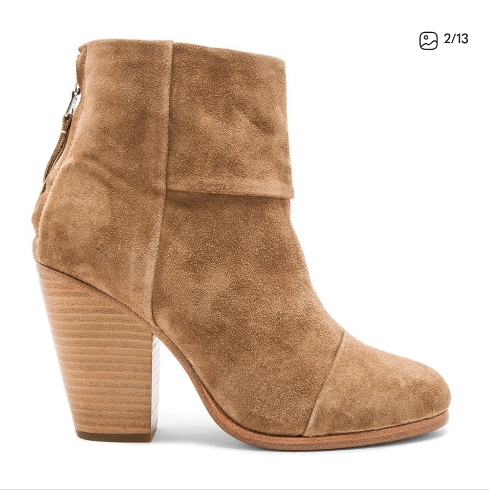 RAG & BONE 38.5 Camel Suede Newbury Bootie